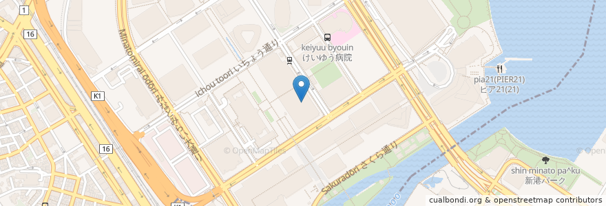 Mapa de ubicacion de 沖縄料理 なんくるないさー en Japan, Kanagawa Prefecture, Yokohama, Nishi Ward.