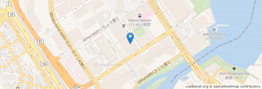 Mapa de ubicacion de RANG MANG SHOKUDO en ژاپن, 神奈川県, 横浜市, 西区.