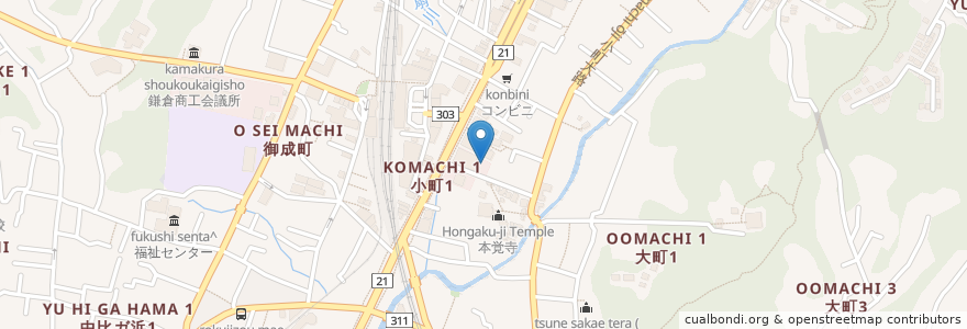 Mapa de ubicacion de Times en Jepun, 神奈川県, 鎌倉市.