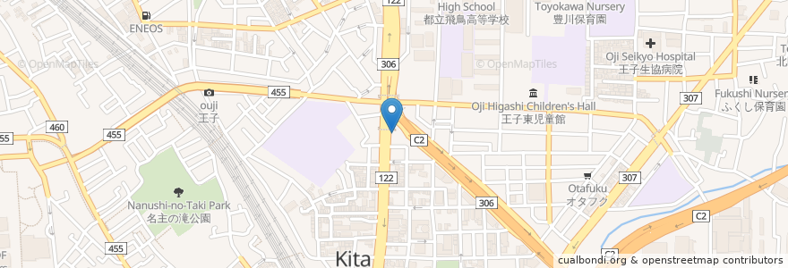 Mapa de ubicacion de 榎そば越後屋 en Japon, Tokyo, 北区.