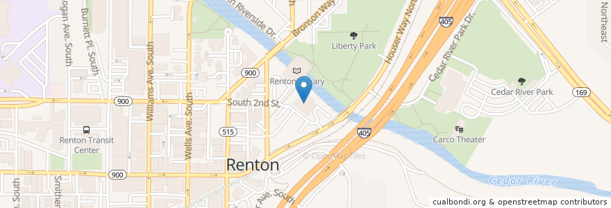 Mapa de ubicacion de Renton Prep Christian School en United States, Washington, King County, Renton.