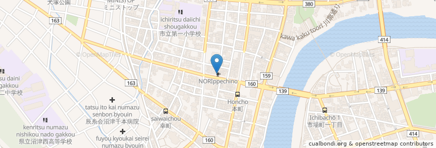 Mapa de ubicacion de NORIppechino en Japon, Préfecture De Shizuoka, Numazu.