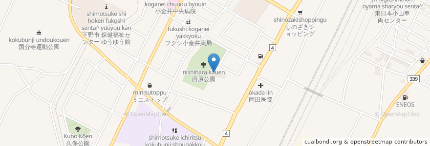 Mapa de ubicacion de 慈眼寺 en 일본, 도치기현, 下野市.