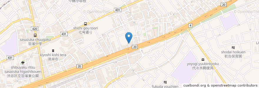 Mapa de ubicacion de Poem Coffee House en 日本, 東京都, 渋谷区.