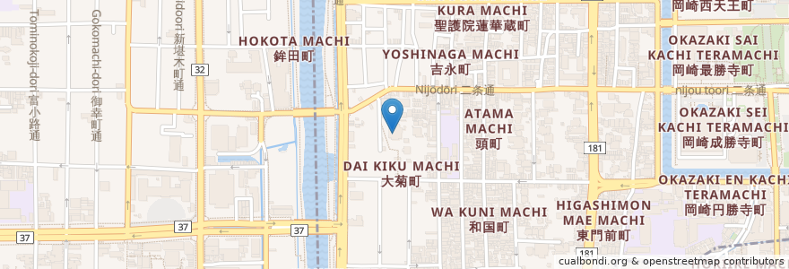 Mapa de ubicacion de Yakitori Hitomi en Japão, 京都府, Quioto, 左京区.