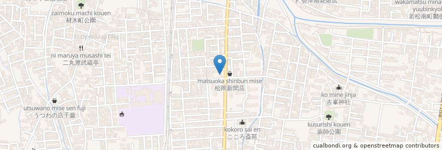 Mapa de ubicacion de あいあい薬局 en 日本, 福島県, 会津若松市.