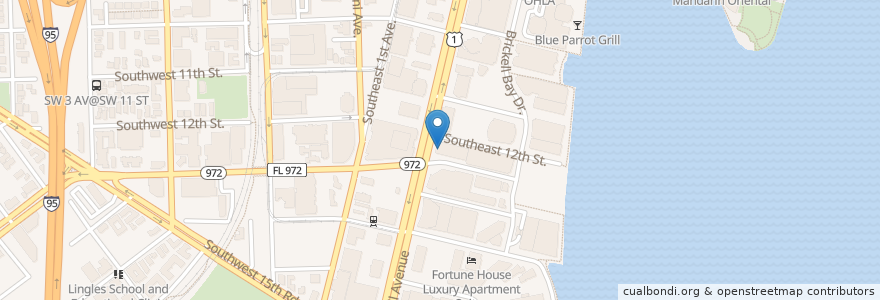 Mapa de ubicacion de CVS Pharmacy en Vereinigte Staaten Von Amerika, Florida, Miami-Dade County, Miami.
