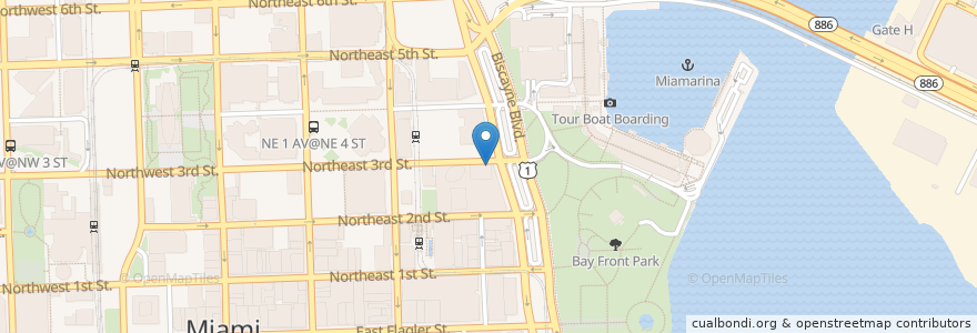 Mapa de ubicacion de Cafe Papillon en Stati Uniti D'America, Florida, Contea Di Miami-Dade, Miami.