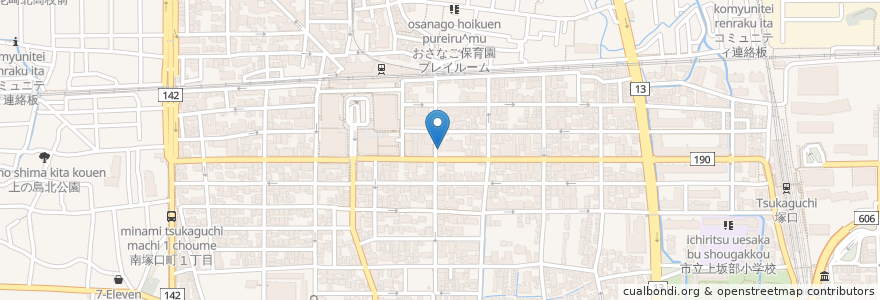 Mapa de ubicacion de あだち歯科医院 en ژاپن, 兵庫県, 尼崎市.