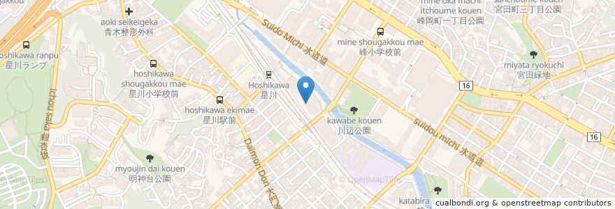 Mapa de ubicacion de 星川ひろクリニック en Япония, Канагава, Йокогама, Ходогая.