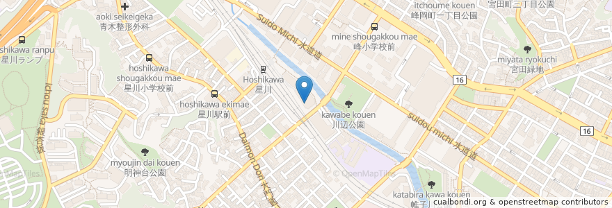 Mapa de ubicacion de 鮨処 秋田家 en Japan, 神奈川県, Yokohama, 保土ヶ谷区.