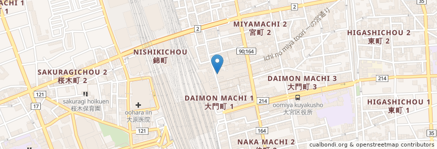 Mapa de ubicacion de ドトール en Japonya, 埼玉県, さいたま市, 大宮区.