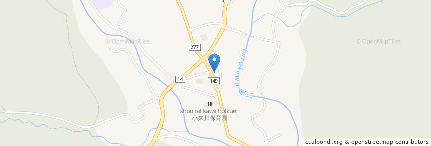 Mapa de ubicacion de 黒川神社 en Japão, 栃木県, 日光市.