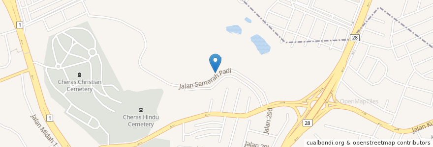 Mapa de ubicacion de pandan height condo en マレーシア, セランゴール, クアラルンプール, Cheras.