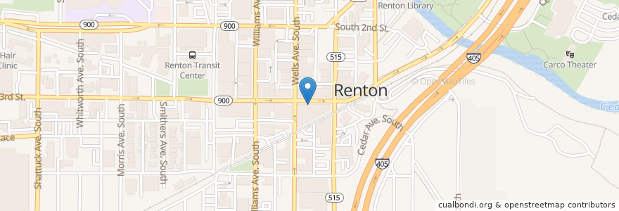 Mapa de ubicacion de The Local 907 Pub & Eatery en アメリカ合衆国, ワシントン州, King County, Renton.