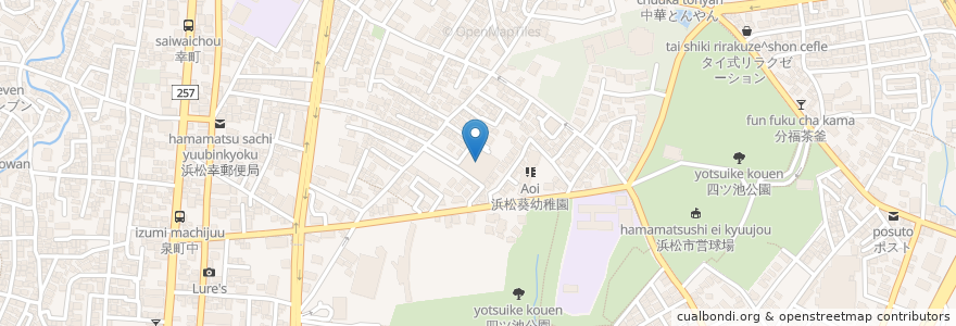 Mapa de ubicacion de 特別養護老人ホーム藤の花 en Japan, Präfektur Shizuoka, 浜松市, 中区.