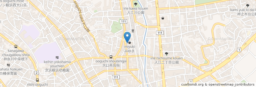 Mapa de ubicacion de 重枝歯科 en 일본, 가나가와현, 요코하마시, 神奈川区.