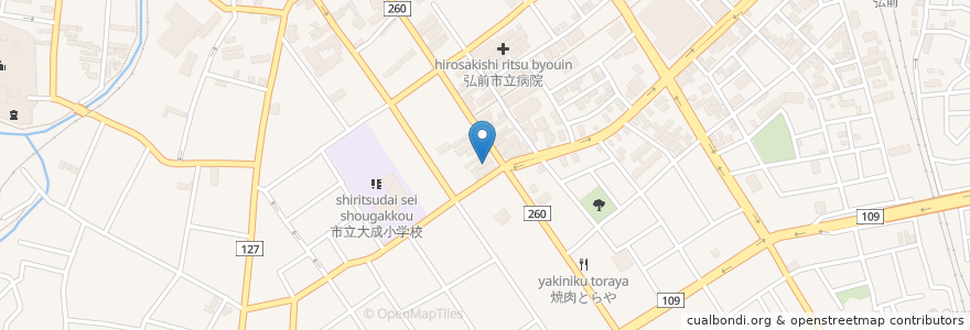 Mapa de ubicacion de ENEOS en 日本, 青森県, 弘前市.