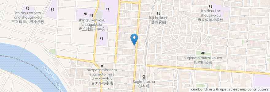 Mapa de ubicacion de お好み焼き みち en اليابان, أوساكا, 住吉区.