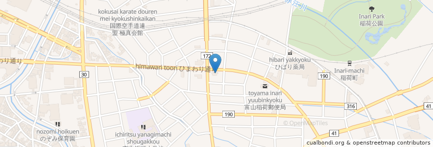 Mapa de ubicacion de にこっと薬局 en Giappone, Prefettura Di Toyama, 富山市.