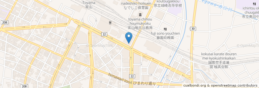 Mapa de ubicacion de 三井住友信託銀行 en 日本, 富山县, 富山市.