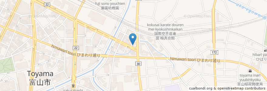 Mapa de ubicacion de 味覚亭 en Giappone, Prefettura Di Toyama, 富山市.