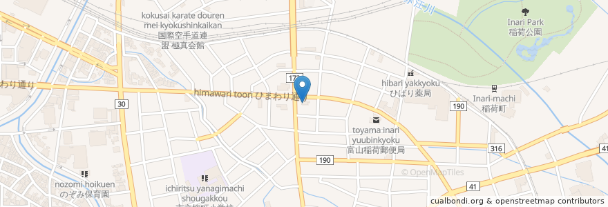 Mapa de ubicacion de 舟木内科クリニック en Япония, Тояма, 富山市.