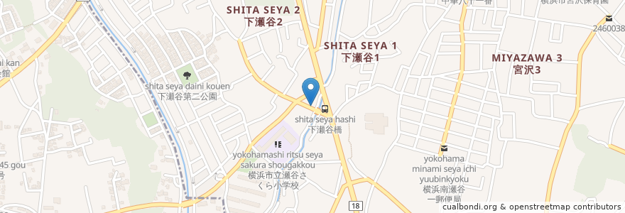 Mapa de ubicacion de ラーメンショップ下瀬谷 en 일본, 가나가와현, 요코하마시.