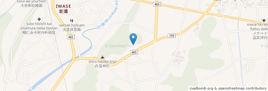 Mapa de ubicacion de 最上寺 en اليابان, 千葉県, 富津市.