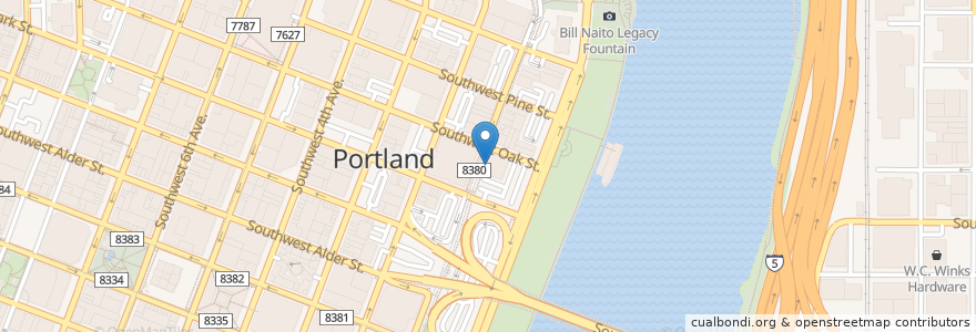 Mapa de ubicacion de Tin Man en ایالات متحده آمریکا, اورگن, Portland, Multnomah County.