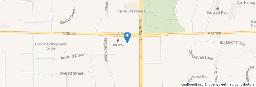 Mapa de ubicacion de Amigos en Amerika Syarikat, Nebraska, Lancaster County, Lincoln.