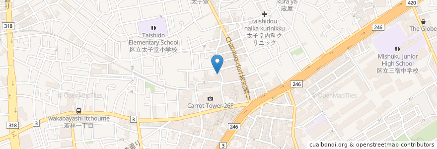 Mapa de ubicacion de いなせや en 日本, 東京都, 世田谷区.