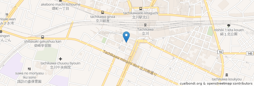 Mapa de ubicacion de 早稲田塾 en Japón, Tokio, Tachikawa.