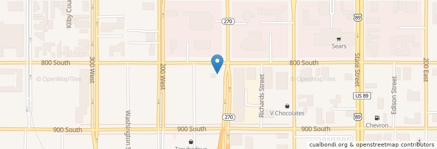 Mapa de ubicacion de 7-Eleven en ایالات متحده آمریکا, یوتا, Salt Lake County, Salt Lake City.