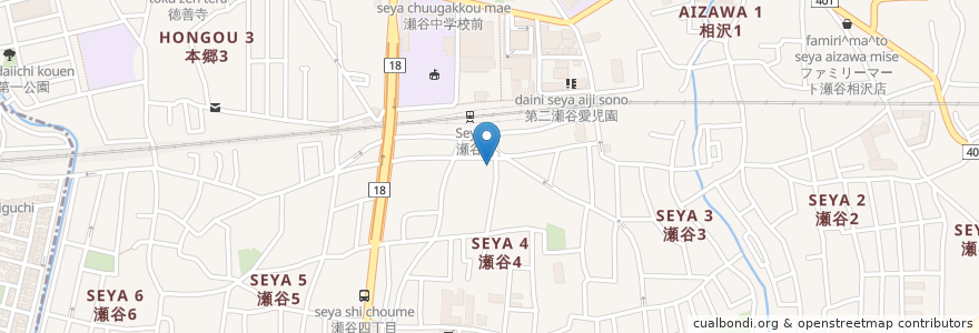 Mapa de ubicacion de 横浜信用金庫 en 일본, 가나가와현, 요코하마시, 瀬谷区.