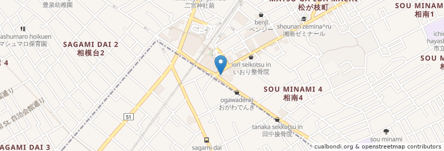Mapa de ubicacion de 孝太郎 en 일본, 가나가와현, 相模原市, 南区.