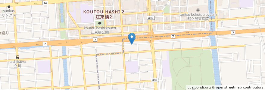 Mapa de ubicacion de 相撲ばる　魁ちゃん en Japón, Tokio.