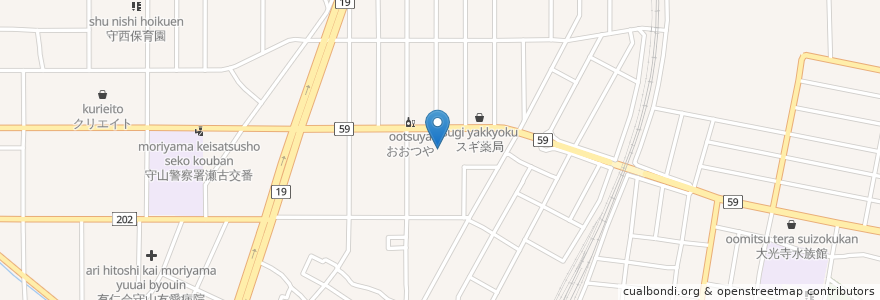 Mapa de ubicacion de 安楽時空 en 日本, 爱知县, 名古屋市, 守山区.