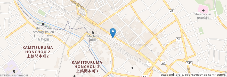 Mapa de ubicacion de うたはし耳鼻咽喉科 en Japón, Tokio, Machida.