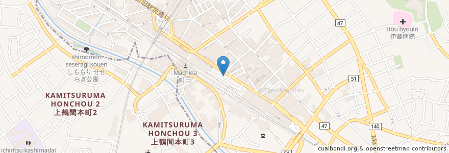 Mapa de ubicacion de しらゆり薬局 en 일본, 도쿄도, 町田市.