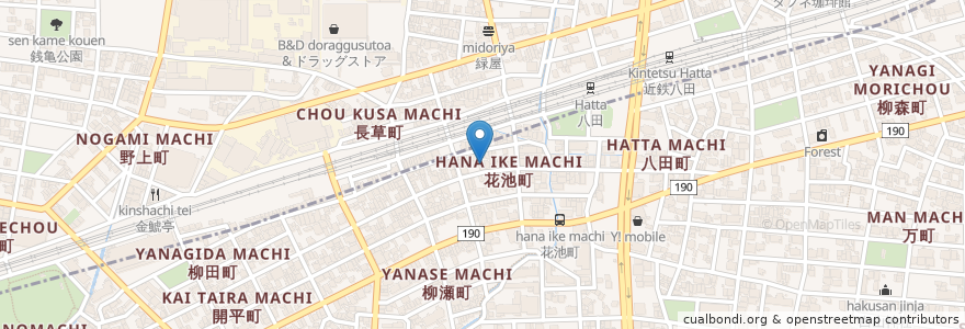 Mapa de ubicacion de ウッディ調剤薬局 en Japonya, 愛知県, 名古屋市, 中川区.