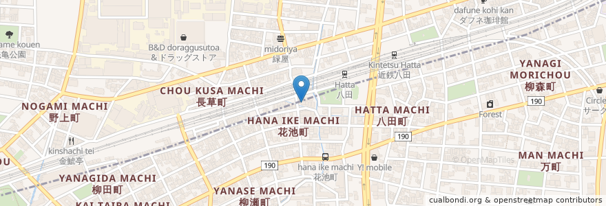 Mapa de ubicacion de 並木歯科クリニック en Japão, 愛知県, Nagoia, 中村区, 中川区.