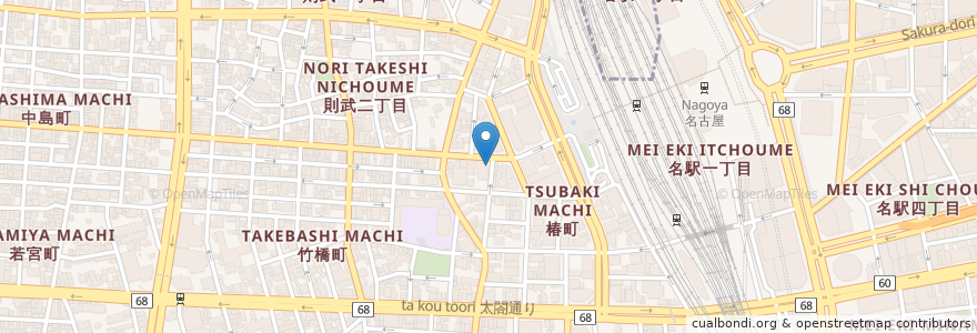 Mapa de ubicacion de 八兵衛 en Giappone, Prefettura Di Aichi, 名古屋市, 中村区.