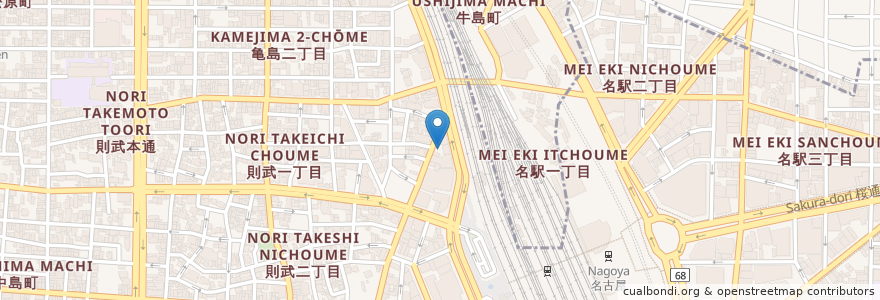 Mapa de ubicacion de 三井のリパーク en ژاپن, 愛知県, 名古屋市, 中村区.