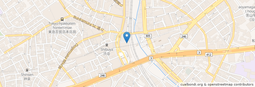 Mapa de ubicacion de Kobeya Restaurant en Japan, Tokyo, Shibuya.