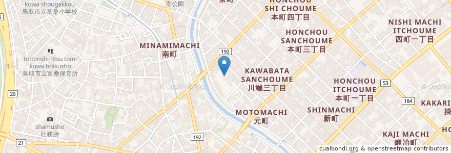 Mapa de ubicacion de 龍雲山 真宗寺 en 일본, 돗토리현, 鳥取市.