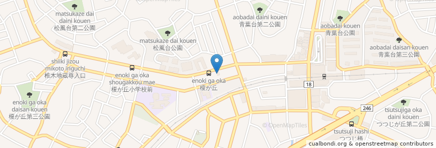 Mapa de ubicacion de 村田歯科医院 en 일본, 가나가와현, 요코하마시, 青葉区.