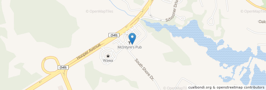 Mapa de ubicacion de McIntyre's Pub en Stati Uniti D'America, New Jersey, Ocean County, Toms River.