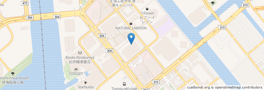 Mapa de ubicacion de ゆらりん豊三保育園 en Japan, 東京都, 江東区.