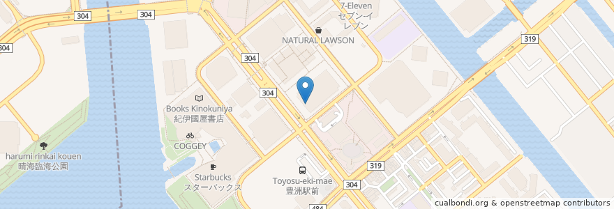 Mapa de ubicacion de 石臼挽きそば 石楽 en Japón, Tokio, Koto.